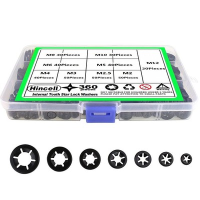 360 Pieces 9 Sizes Push Nuts Assortment, Speed Clips Retaining Clips Fasteners A
