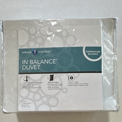New Sleep Number Temperature In Balance Duvet Insert Eastern King White