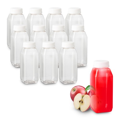 #ad MT Products Clear Empty PET Plastic Juice Bottles with Caps 12 oz Pack of 160 $190.99