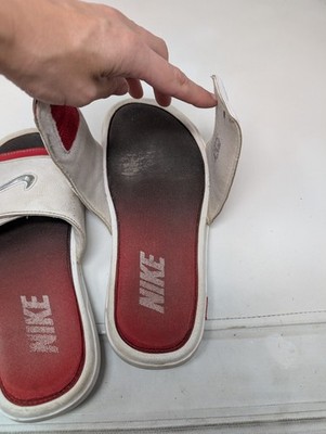 Nike Comfort Slide Red Black White‎ Memory Foam Sandals 415205- 106 Men\'s Size 8 Mens Nike Sliders Size Nike Comfort Slide Red Black White  main image 3
