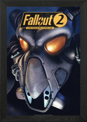 Fallout 2 Logo Framed Wall Art Poster Canvas Print Picture