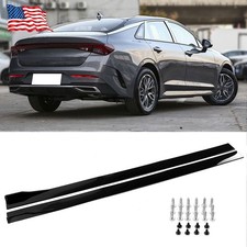 2pcs For Kia K5 K4 K3 86.6 Side Skirts Extension Rocker Panel Lip Gloss Black 2pcs For Kia K5 K4 K3 86.6 Side Skirts Extension Rocker Panel Lip Gloss Black