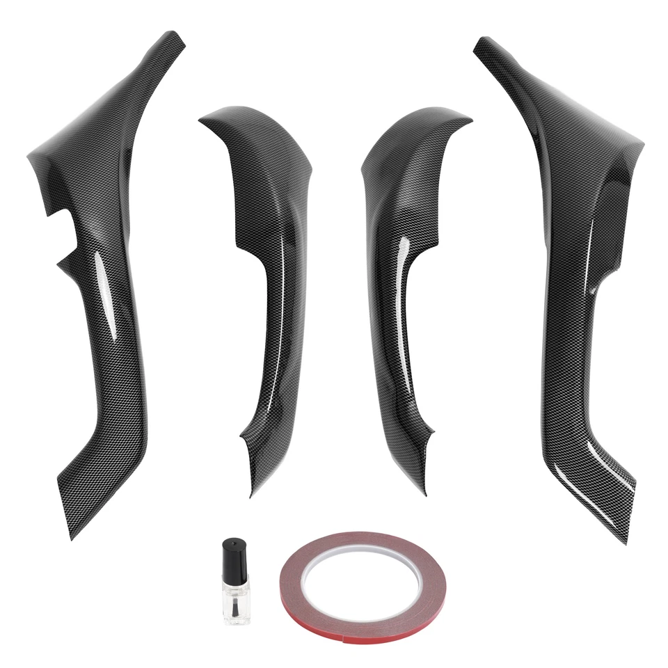 Fits Acura TSX 2009-2014 Interior Door Armrest Cover Trim Carbon Fiber Look 4pcs Foto 2 de 4