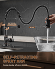 Oil Rubbed Bronze Kitchen Sink Faucet with Pull down Sprayer, 3 Spray Modes, Sol 744760013770