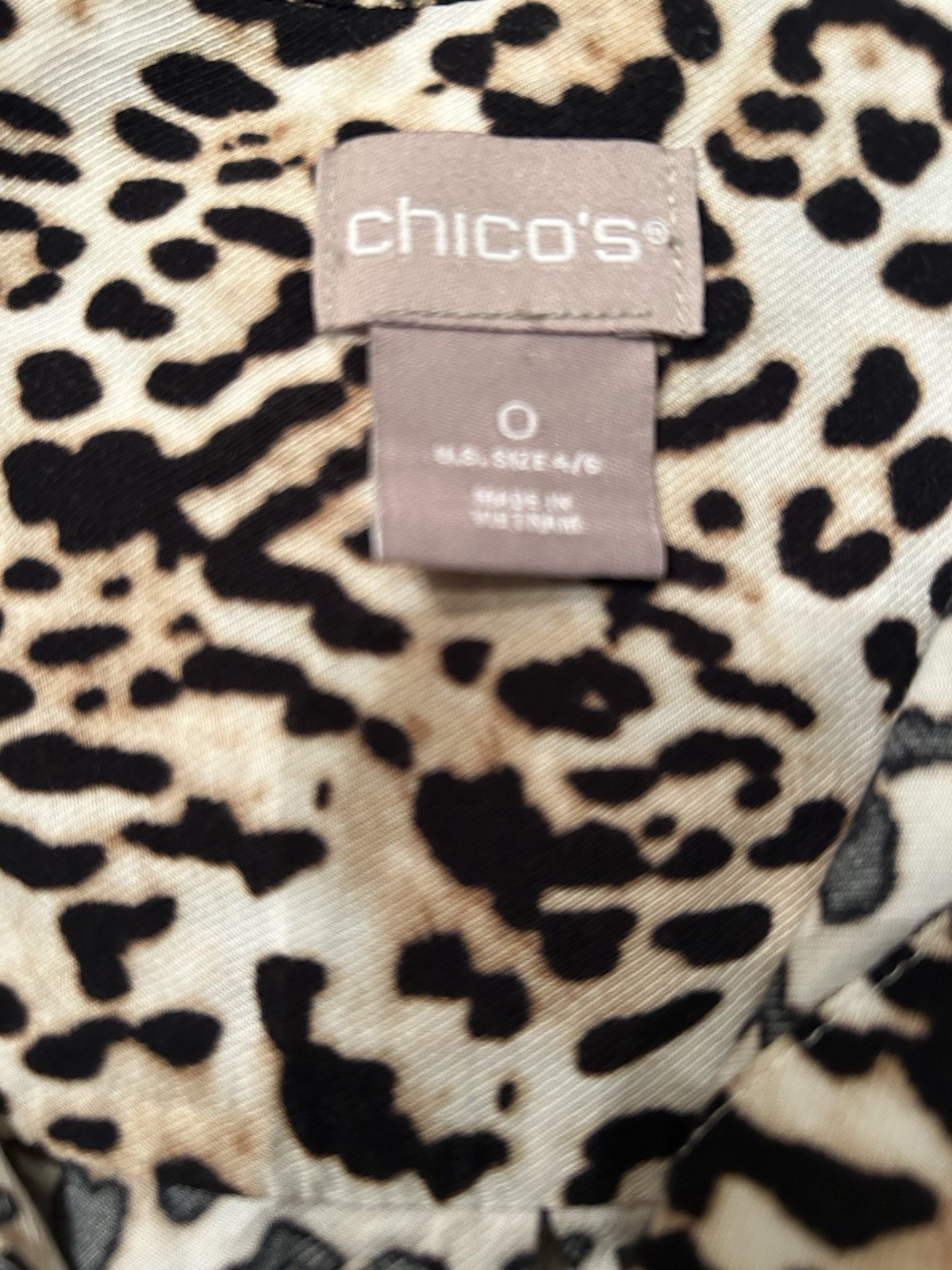 Chico's Leopard Print Button Collared Long Sleeve… - image 16
