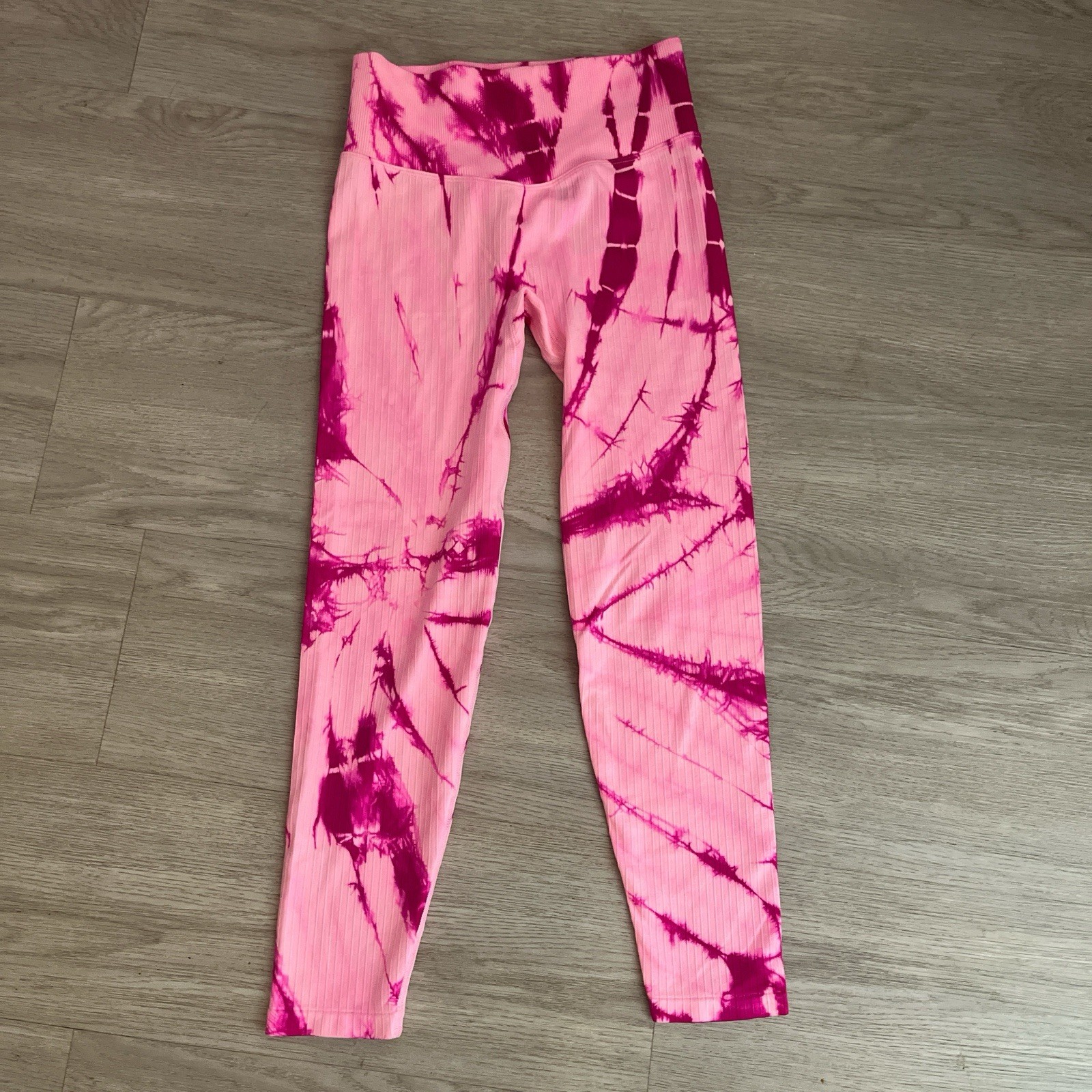 PINK Active Tie Dye Ankle Leggings Pink Magenta Women's Regular Size S