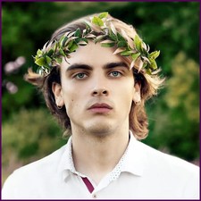 Unisex Green Woodland Laurel Crown Roman Leaf Headpiece Halloween Cosplay