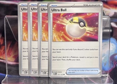Ultra Ball - X4 Playset - Pokemon TCG Trainer Card - Mega Evolution #131/132