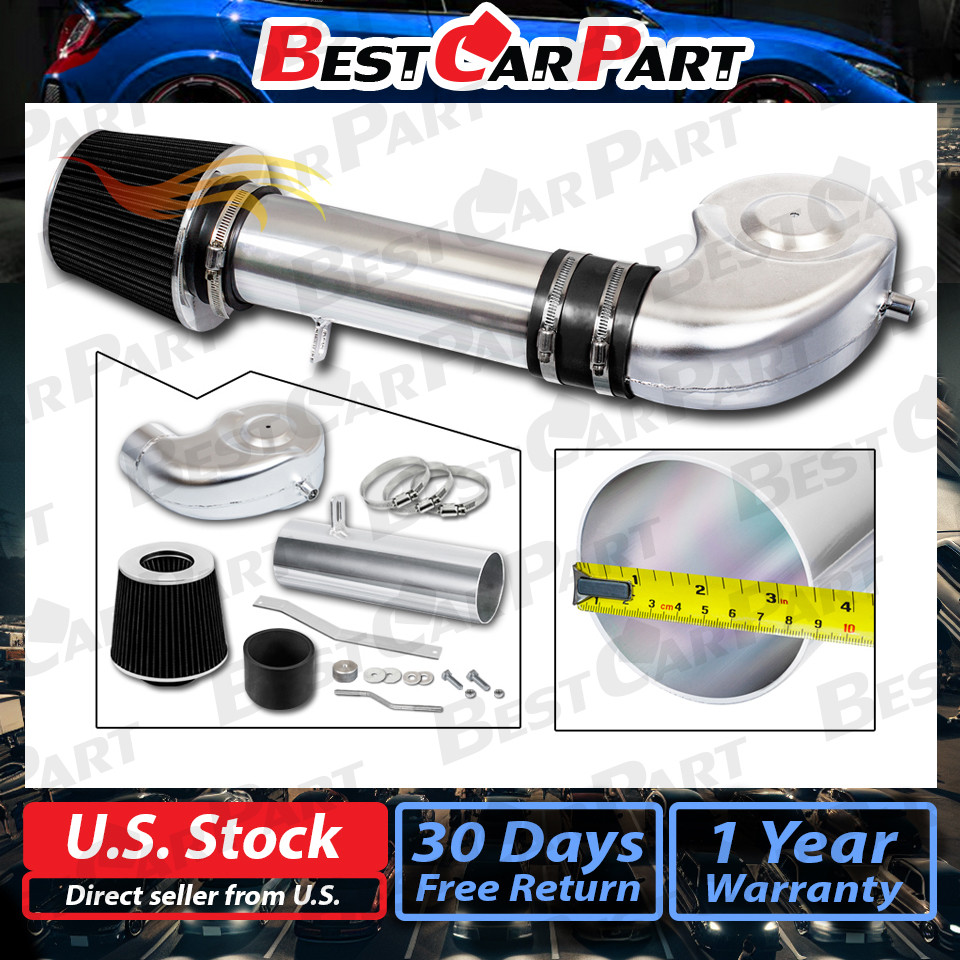 BCP BLACK 92-95 Chevy/GMC C/K Suburban Yukon Tahoe 5.7L V8 Ram Intake Kit+Filter