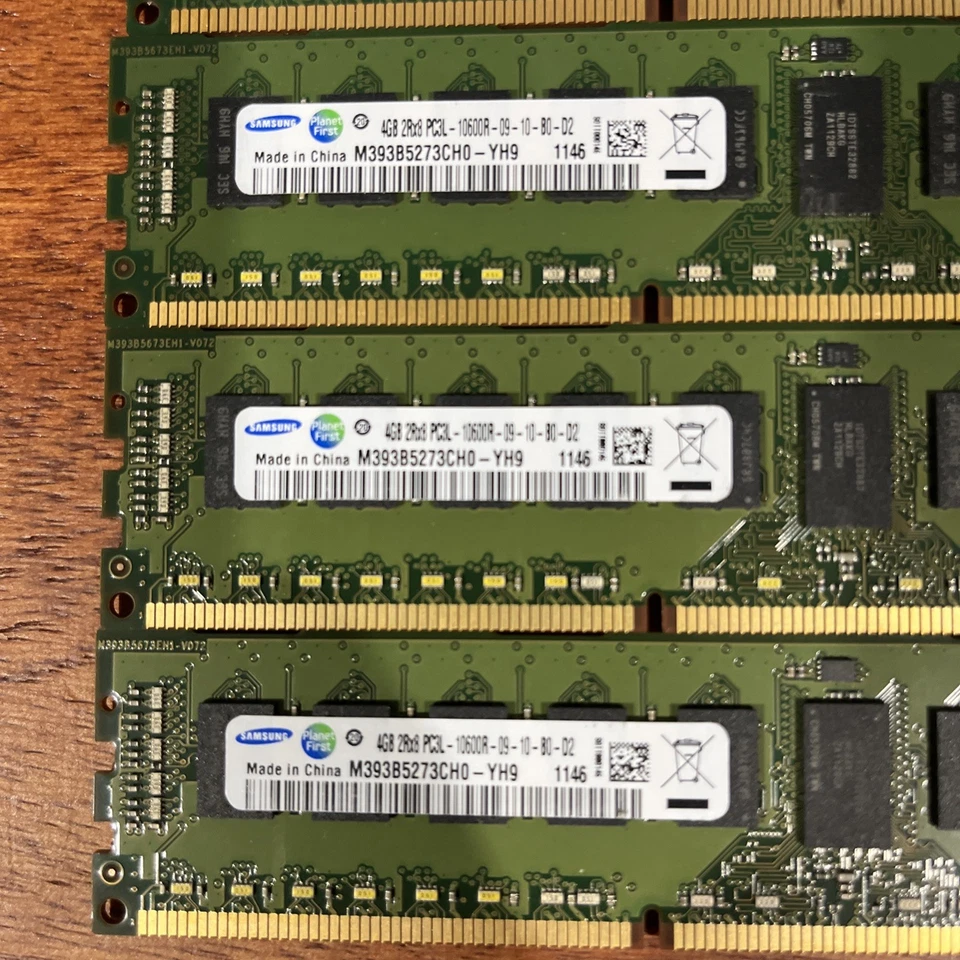 48GB 12x4GB Kit Samsung 2Rx8 DDR3-1333 PC3L-10600R ECC REGISTERED - Image 2 of 2