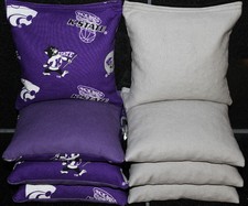 KANSAS STATE WILDCATS CORNHOLE BEAN BAGS BaggoToss Tailgate Game 8 ACA Reg. Bags