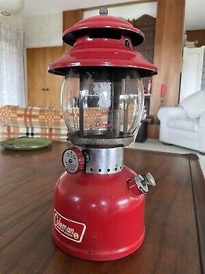Vintage Red Coleman Lantern The Sunshine Of The Night 200A 6/65 Single  Mantle