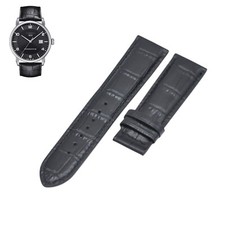 22mm Black Leather Strap For Tissot Powermatic 80 T0864071605700 T610033631