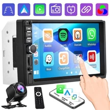 For Apple Carplay Android Auto Double 2Din Car Stereo Radio Bluetooth MP5 Player