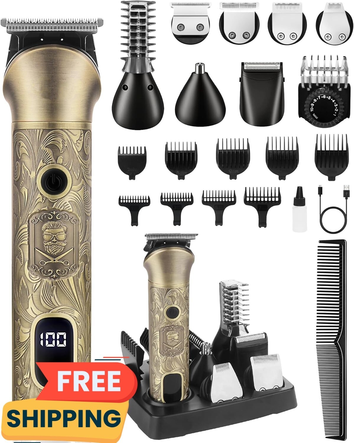 Wireless Shaver for Beard Body Nose Ears Facial Hair Trimmer NEW