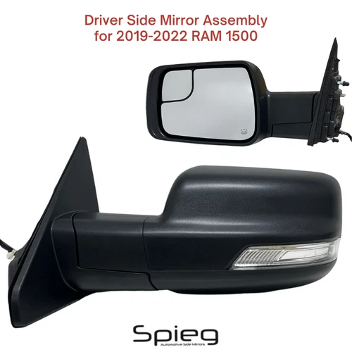 Driver Side Mirror for 2019-2023 RAM 1500 with Signal Lamp Heated Power Fold LH
