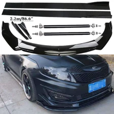 Front Bumper Lip Spoiler Side Skirts Rear Glossy Black For Kia Optima 2010-2020