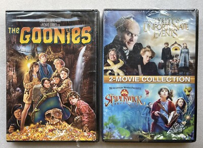 Goonies + Lemony Snicket + Spiderwick Chronicles / DVD Lot NEW SEALED w Fraying
