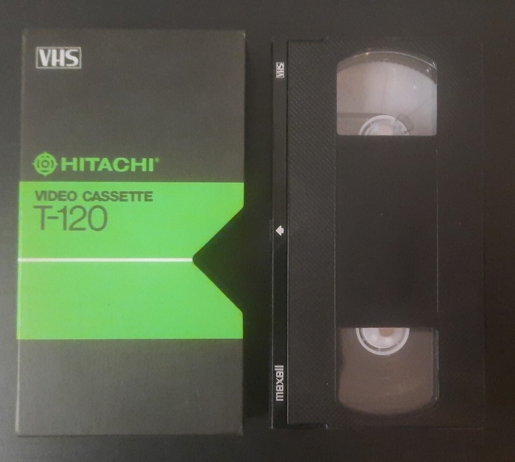 Blank VHS Tape Hitachi Video Cassette T120 Kettle Cadaver A Taste