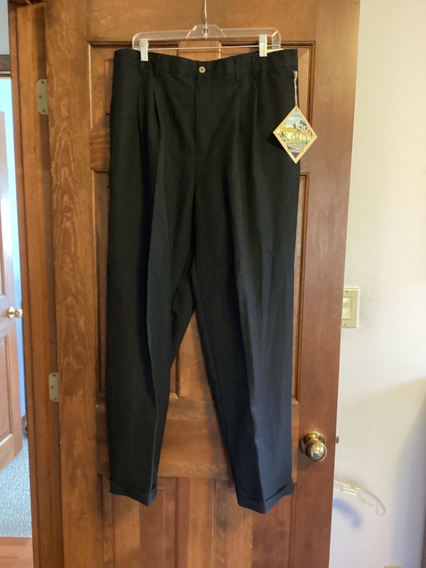 Men's NWT Havana Jack's Cafe Size 36 x 30 Black Pants Slacks Trousers