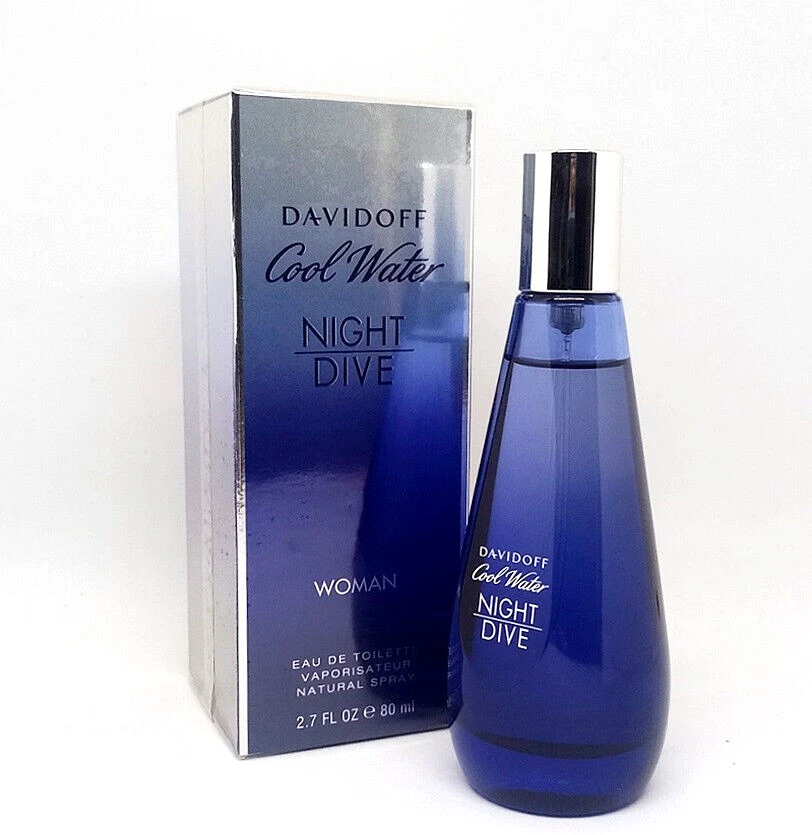 Davidoff Cool Water NIGHT DIVE Woman 80ml. Eau Toilette SPRAY 2.7 Fl. Oz.