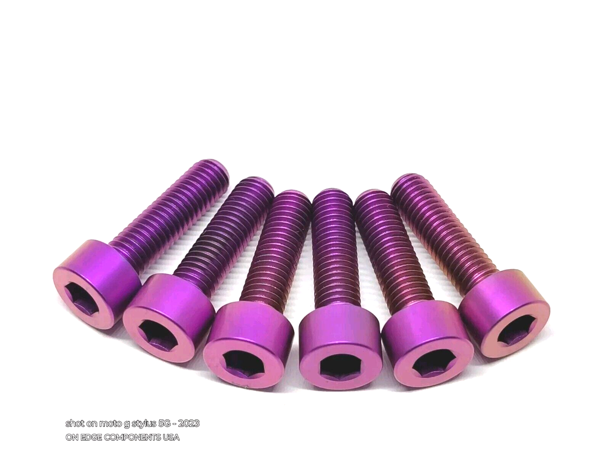 PURPLE Cap Head Titanium Stem Bolts M5x18 FSA Ritchey Specialized Easton