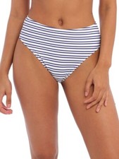 NWT Women Freya New Shores High Waist Swim Brief Color Ink/White Size XS