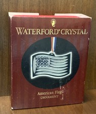 Waterford Crystal American Flag SPIRIT OF AMERICA Christmas Ornament 108601
