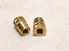 100 pcs  #10-32 Brass Threaded Tapered Heat-Set Inserts for Plastic 3D Printing