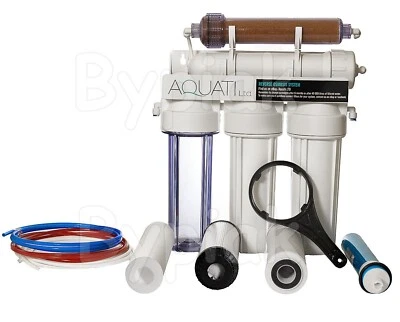 AQUATI 5 RO DI Reverse Osmosis Water Filter 150GPD Deionization Pure Water Machine 0TDS