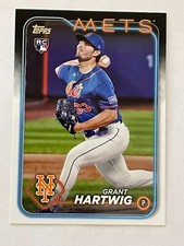 2024 TOPPS GRANT HARTWIG #130 ROOKIE PITCHER NEW YORK METS BASEBALL CARD