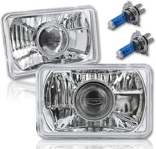 4X6 Inch Super White Halogen Projector Crystal Clear Lens/Metal Headlight H4 Lig