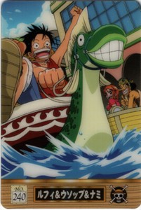 One Piece Trading Card New King Of Pirates 8 No 240 Monkey D Luffy Usopp Nami Ebay
