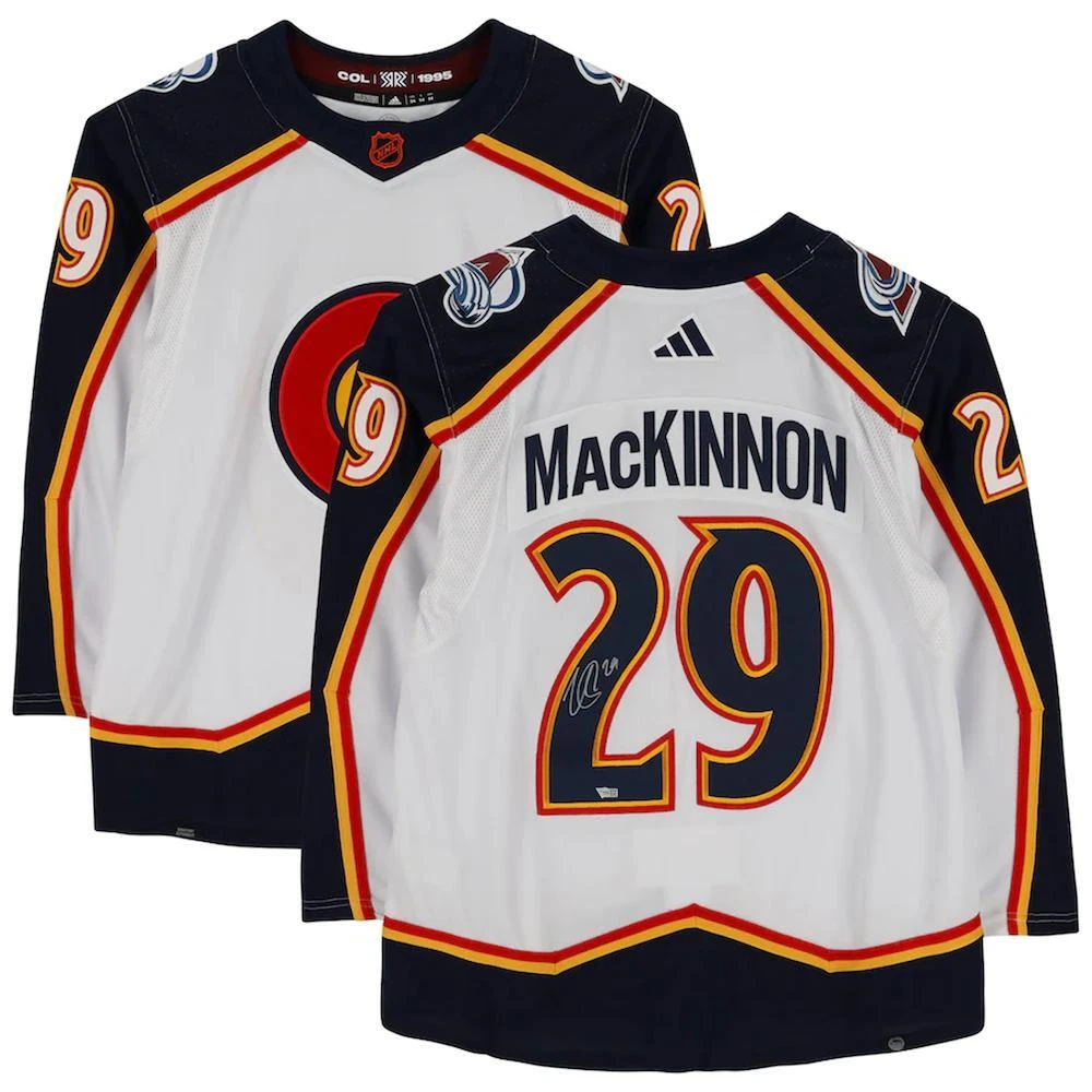 NATHAN MACKINNON Autographed Avalanche Reverse Retro Authentic Jersey  FANATICS