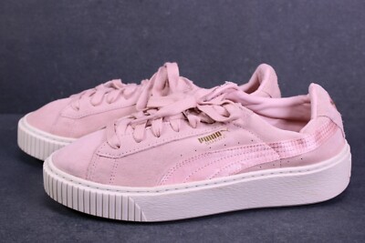 Puma Sneaker Suede Platform Damen Fashion Plateau Gr. 39 rosa Leder CH1-464