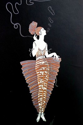 cigarette smoke art This was fun to do, i loved doing the smoke part :D - - Erte 1987 CONTESSA SMOKING CIGARETTE