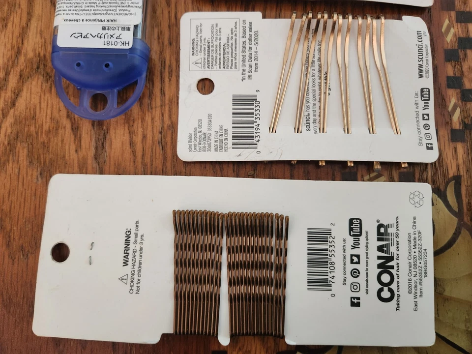 Scunci Conair Kai Hair Accessories Assorted Bobby Pins LOT of 4, 175 Pieces  - Image 4 of 4