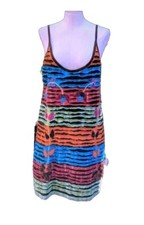 Himalayan Cotton Summer BEACH DRESS Tank Top TUNIC XL 1x Stretch Multi Color L