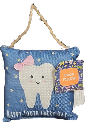 Tooth Fairy Pillow Happy Tooth Fairy Day Dark Blue Stars Door With Pocket (T97
