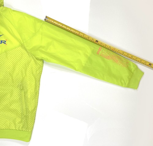 Nike Windbreaker Jacket Men’s L Full Zip Windrunner Catching Air Neon Yellow - Picture 6 of 12