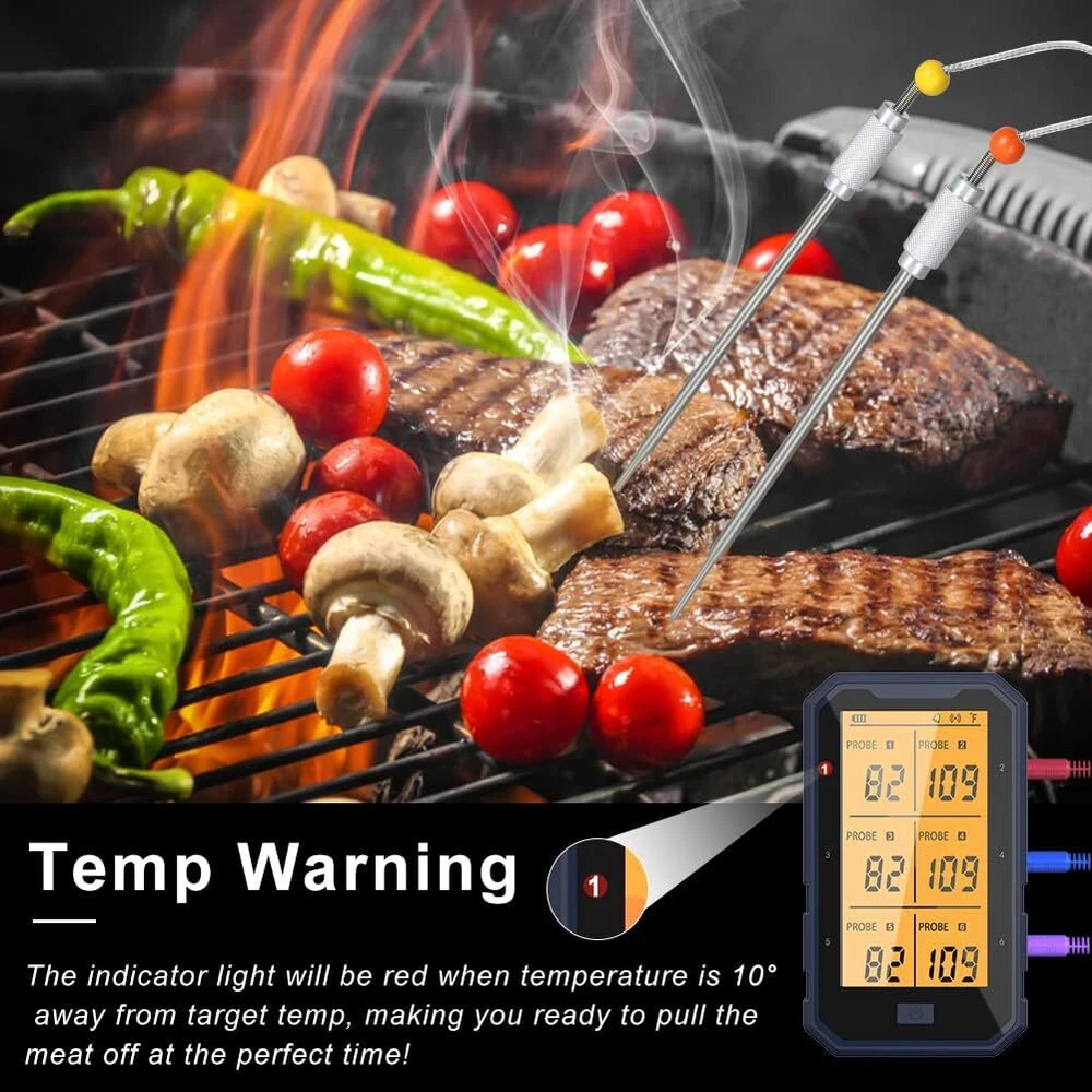 Wireless Meat Thermometer Bluetooth Meat Thermometer for Grilling Digital BBQ...
