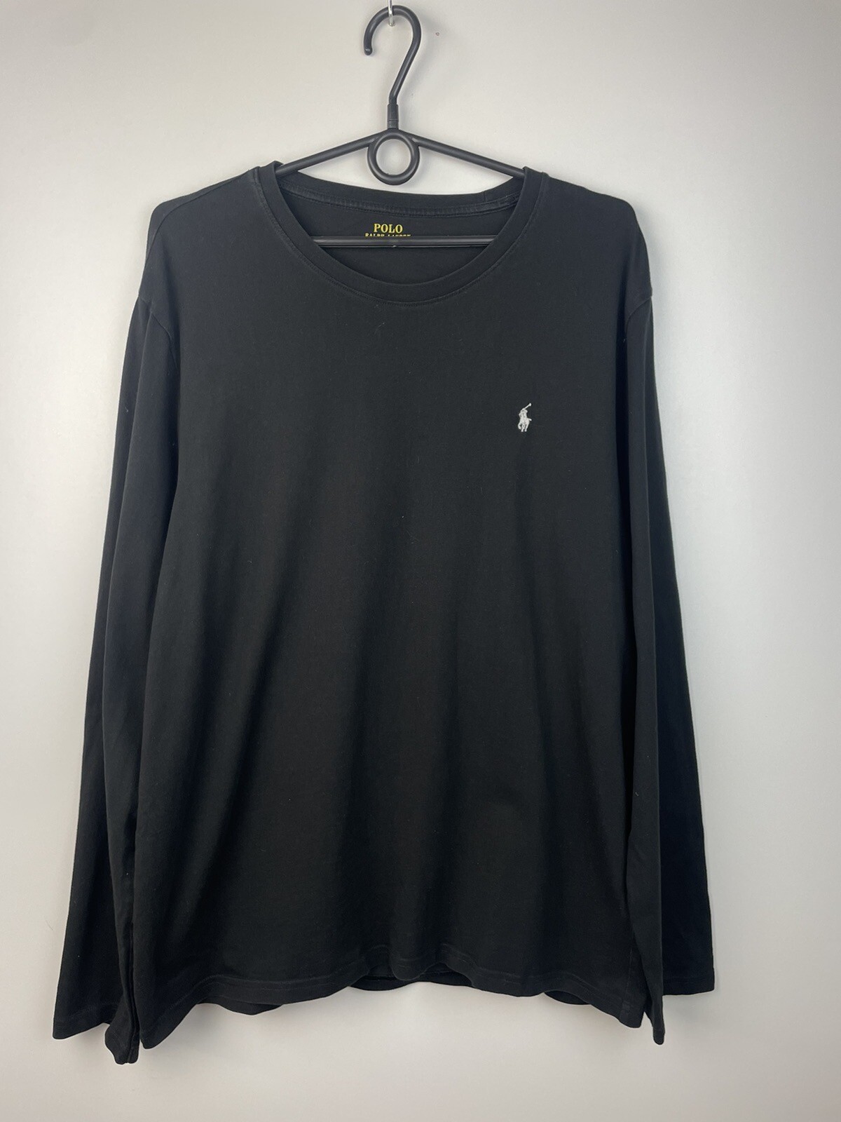 Polo Ralph Lauren Premium Black Long Sleeve T-Shirt Size L-image