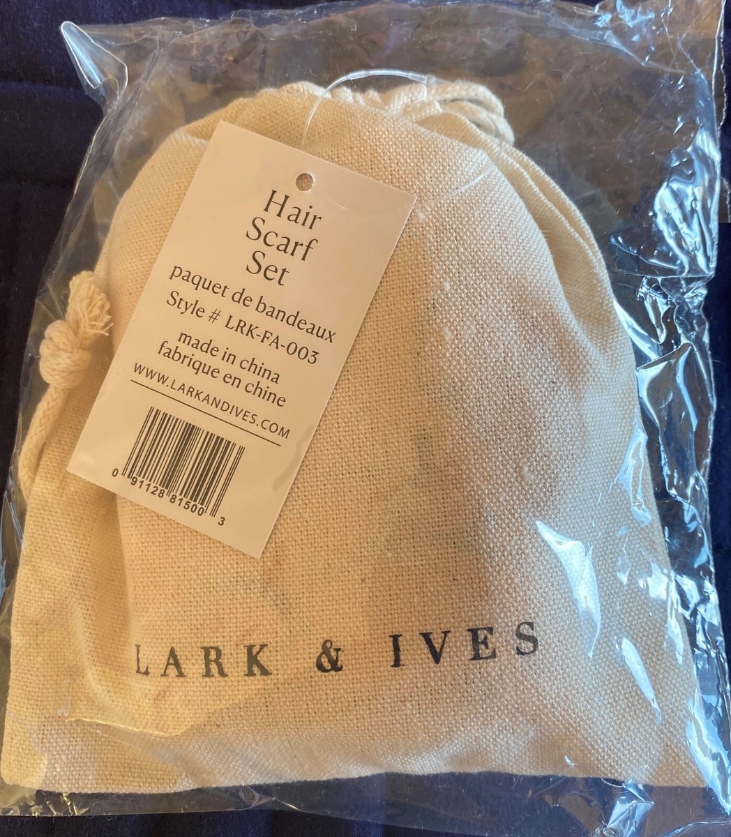 NEW LARK & IVES MINIMALIST HAIR SCARF Pink And White BUNDLE | eBay