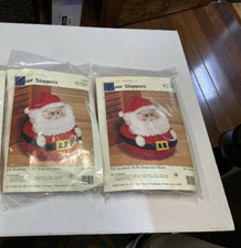 2 Mr. Santa Soft Sculpture Door Stopper Kit Hobby Kraft Vintage