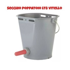 Secchio biberon allattamento per vitelli abbeveratoio latte con tettarella rossa