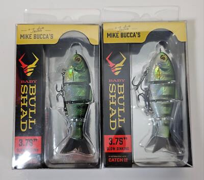 (Lot of 2) Catch Co. Mike Bucca's Baby Bull Shad Bluegill Swimbait 3.75'' 1/2 oz