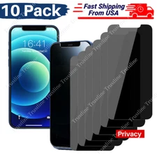 10X Tempered Glass Privacy Screen Protector For iPhone 14 13 12 11 Pro XR XS 8 7