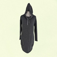 Toad & Co Intermosso Hooded Sweatshirt Dress Pockets Stretch Tunic S