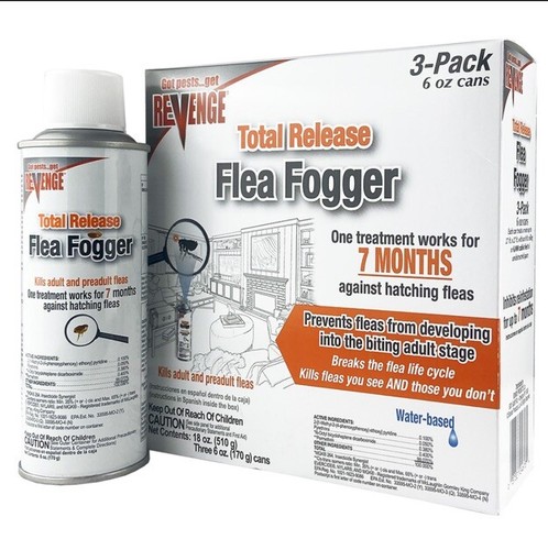 Flea Fogger Fleas Bonide Revenge 3-pack 6oz Cans 7 Months Protection Kills Eggs