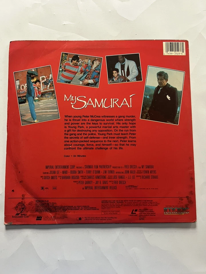 My Samurai Laserdisc 1992 Julian Lee Mako Bubba Smith Foto 2 de 3